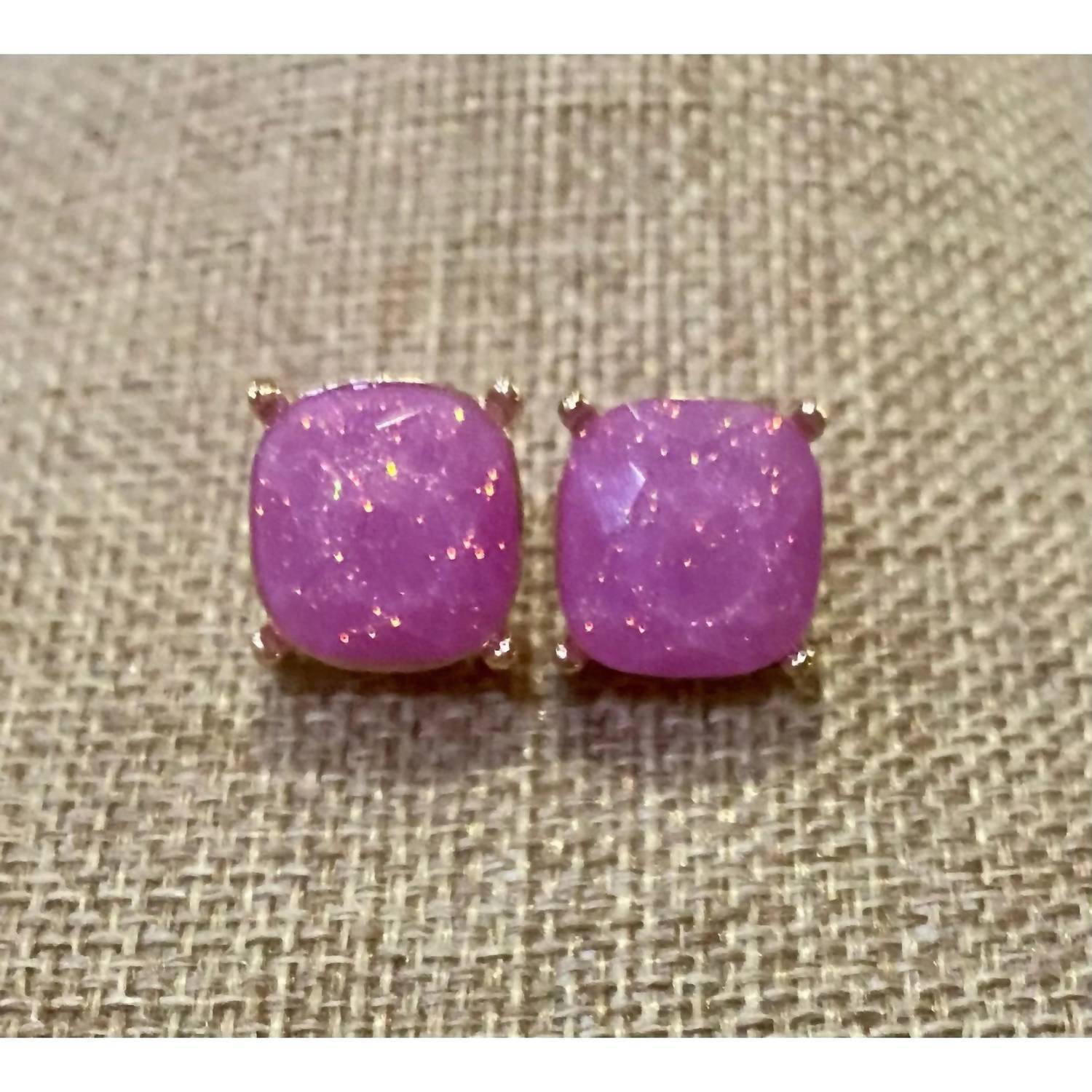 New Sophia Collection Women's Faceted Gem Stud Earrings In Lavender